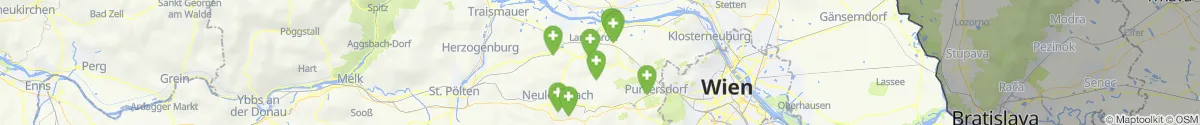 Map view for Pharmacies emergency services nearby Langenrohr (Tulln, Niederösterreich)